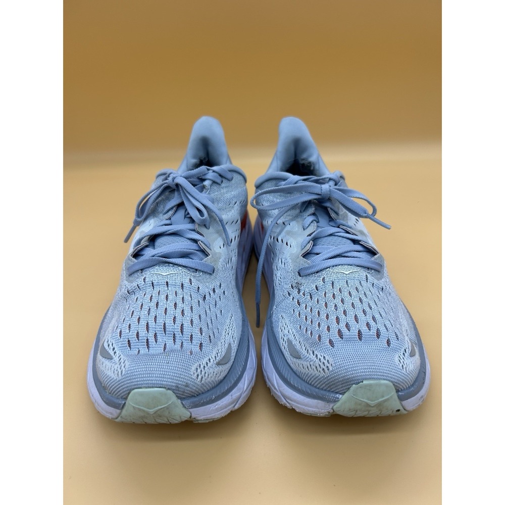Hoka One One Women's Light Blue and Coral Running Shoes - Picture 2 of 8